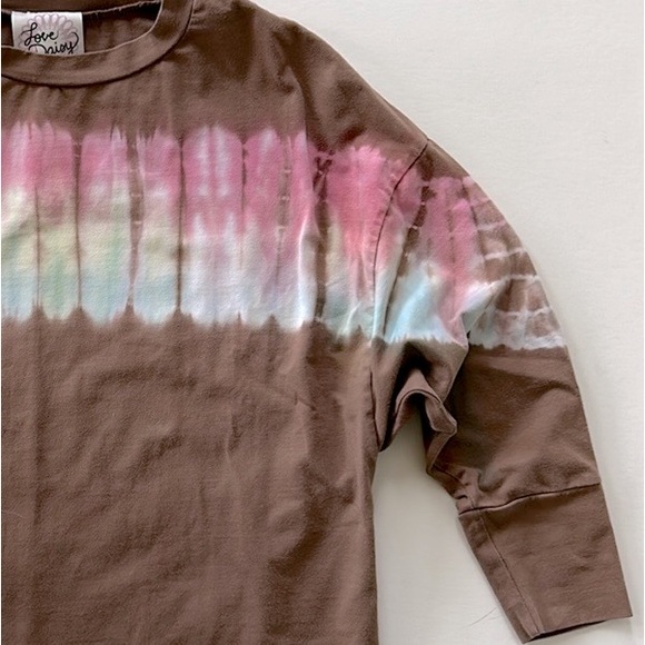 Girls Love Daisy Long Sleeve Tie Dye Tee - Picture 3 of 5
